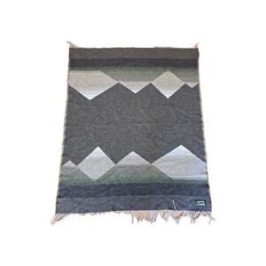 SACKCLOTH & ASHES SOUTHWEST THROW BLANKET Mountains FRINGED 38x48" MADE IN ITALY
